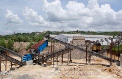 Ligne de production du sable de gravier de rivière en Jamaïque